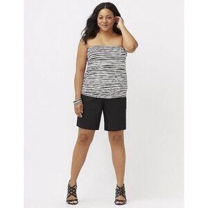 Lane Bryant Wave Stripe Tube Top Tank 22/24